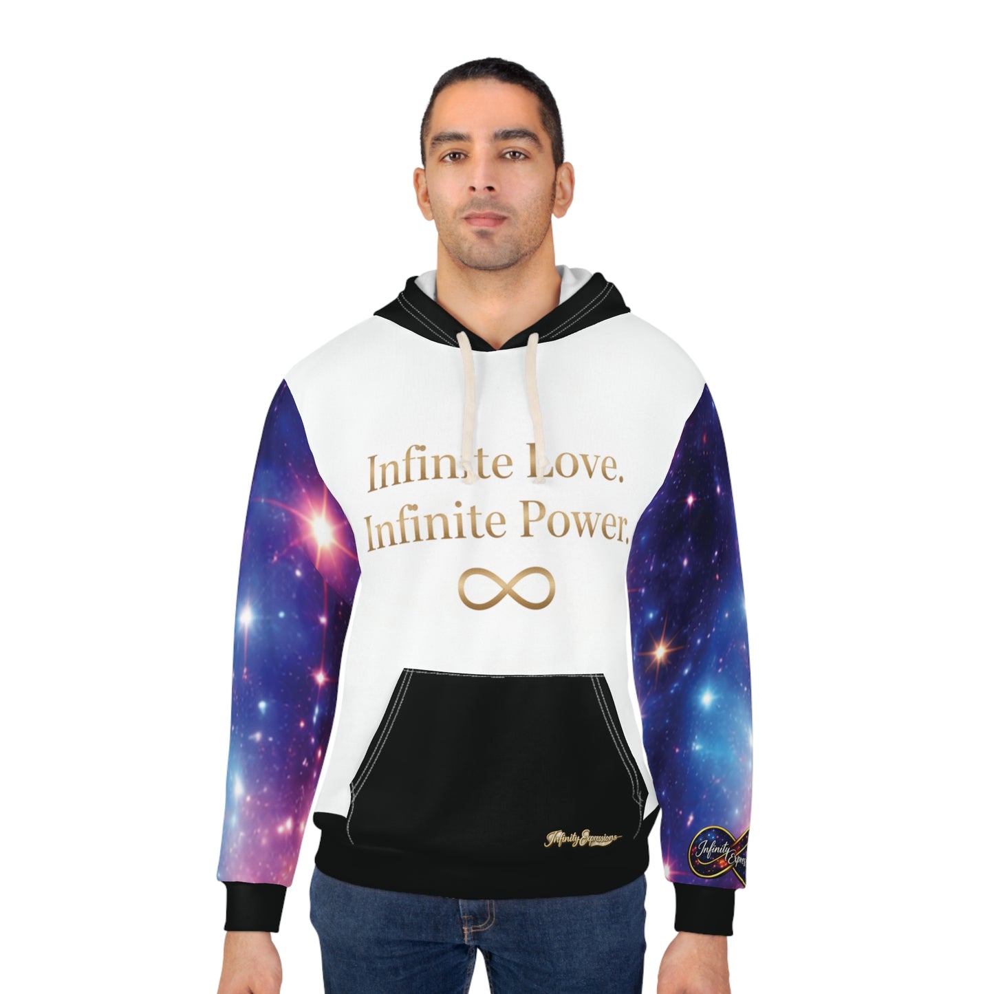 Infinity Love Hoodie — "Infinite Love. Infinite Power." Galaxy Pullover