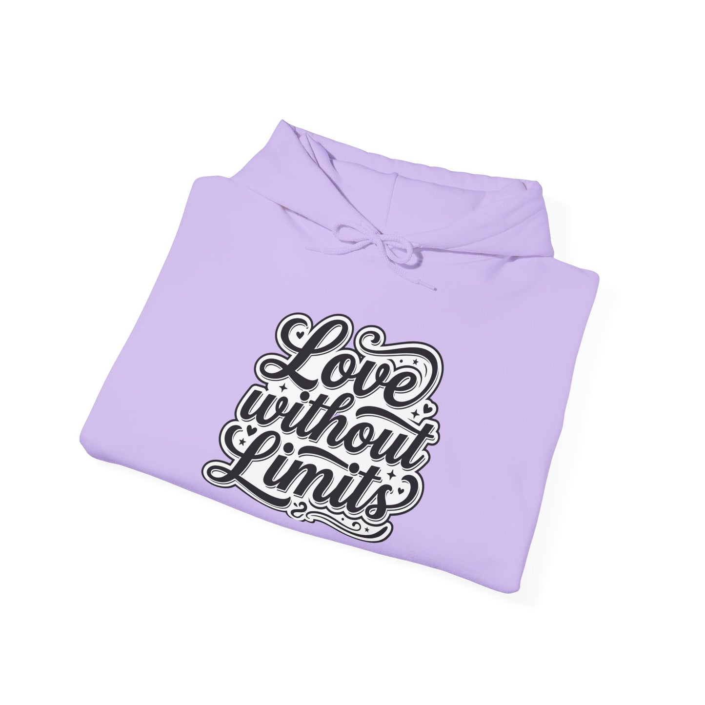 Love Without Limits Hoodie — Inspirational Script Pullover for Couples & Allies