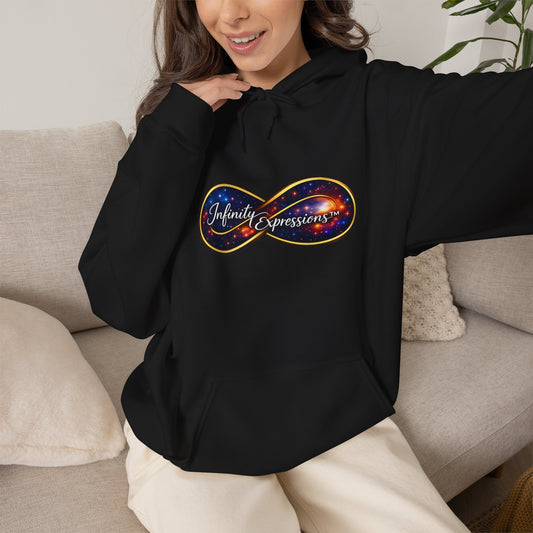 Infinity Galaxy Hoodie — “Infinite Impressions” Space Logo Pullover