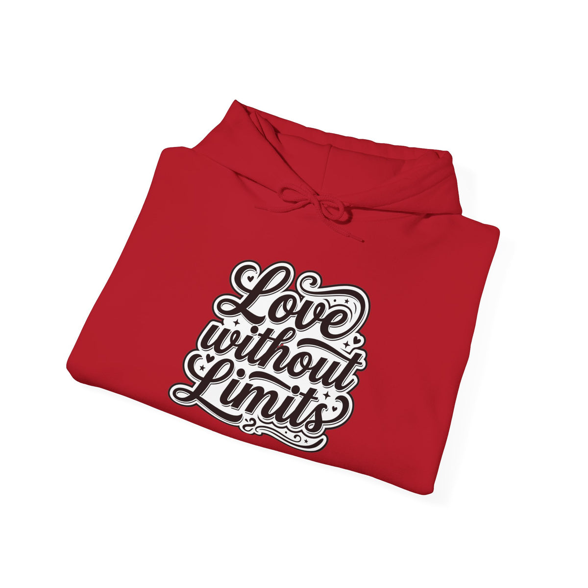 Love Without Limits Hoodie — Inspirational Script Pullover for Couples & Allies