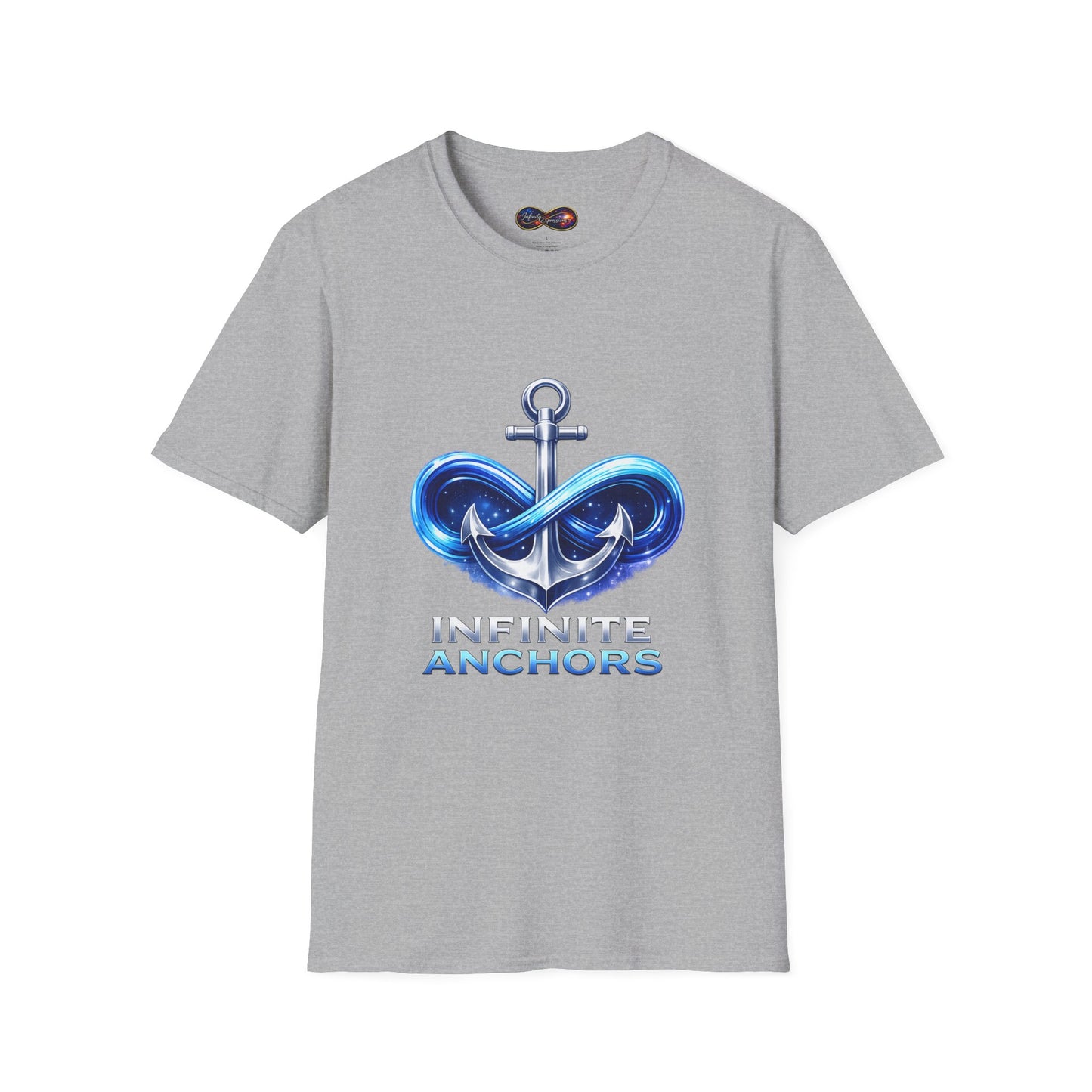 Anchor Infinity T-Shirt — "Infinite Anchors" Nautical Logo Tee (Anchored in Strength)