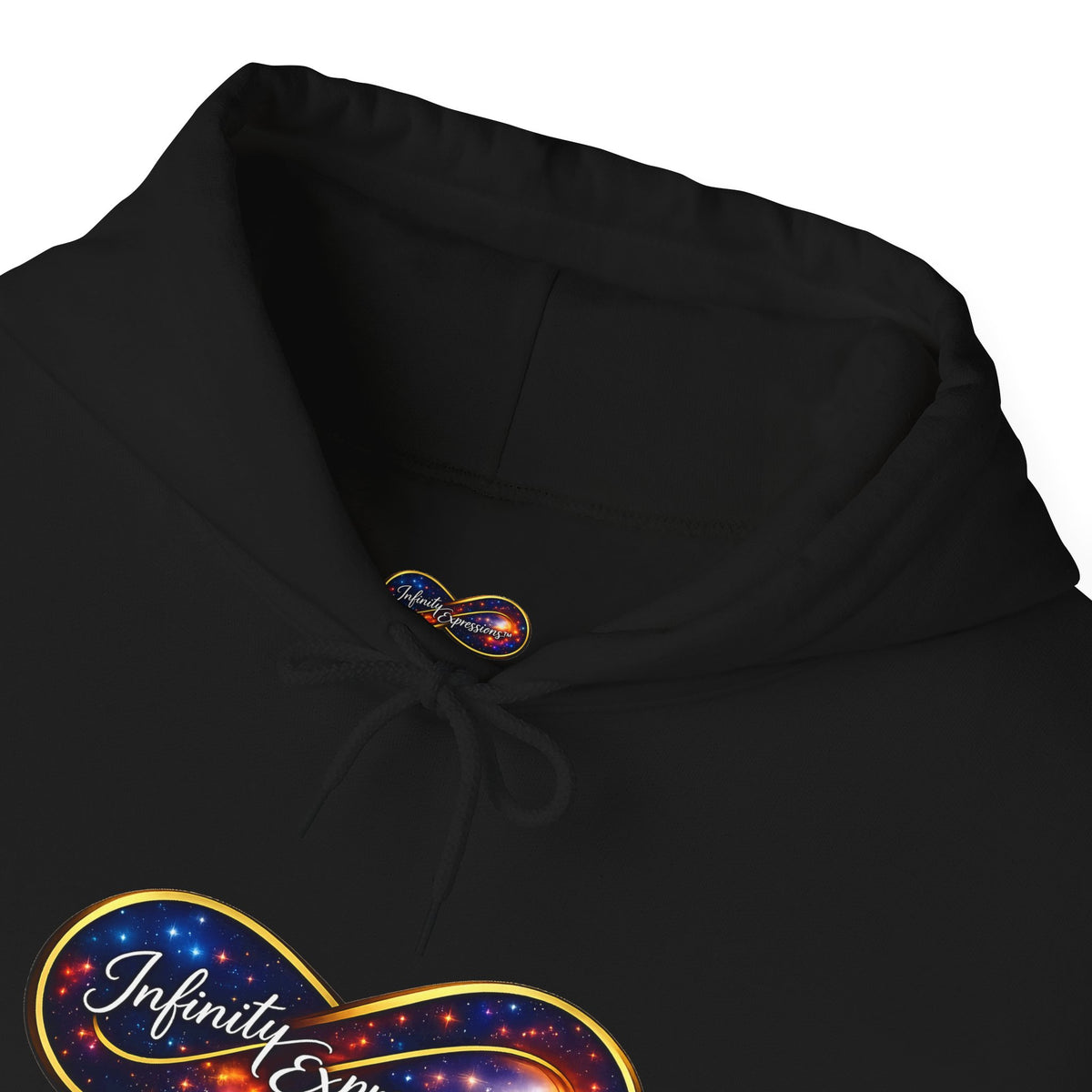 Infinity Galaxy Hoodie — "Infinity Expressions" Space Logo Pullover