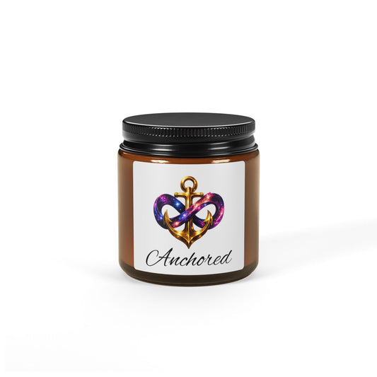 Anchored Scented Soy Candle — Amber Jar