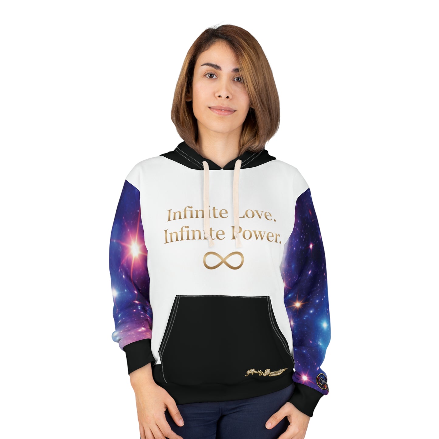 Infinity Love Hoodie — "Infinite Love. Infinite Power." Galaxy Pullover