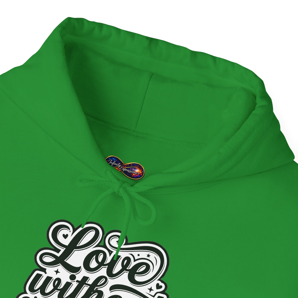 Love Without Limits Hoodie — Inspirational Script Pullover for Couples & Allies