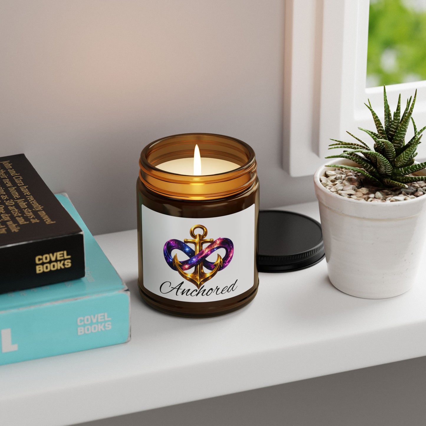 Anchored Scented Soy Candle — Amber Jar