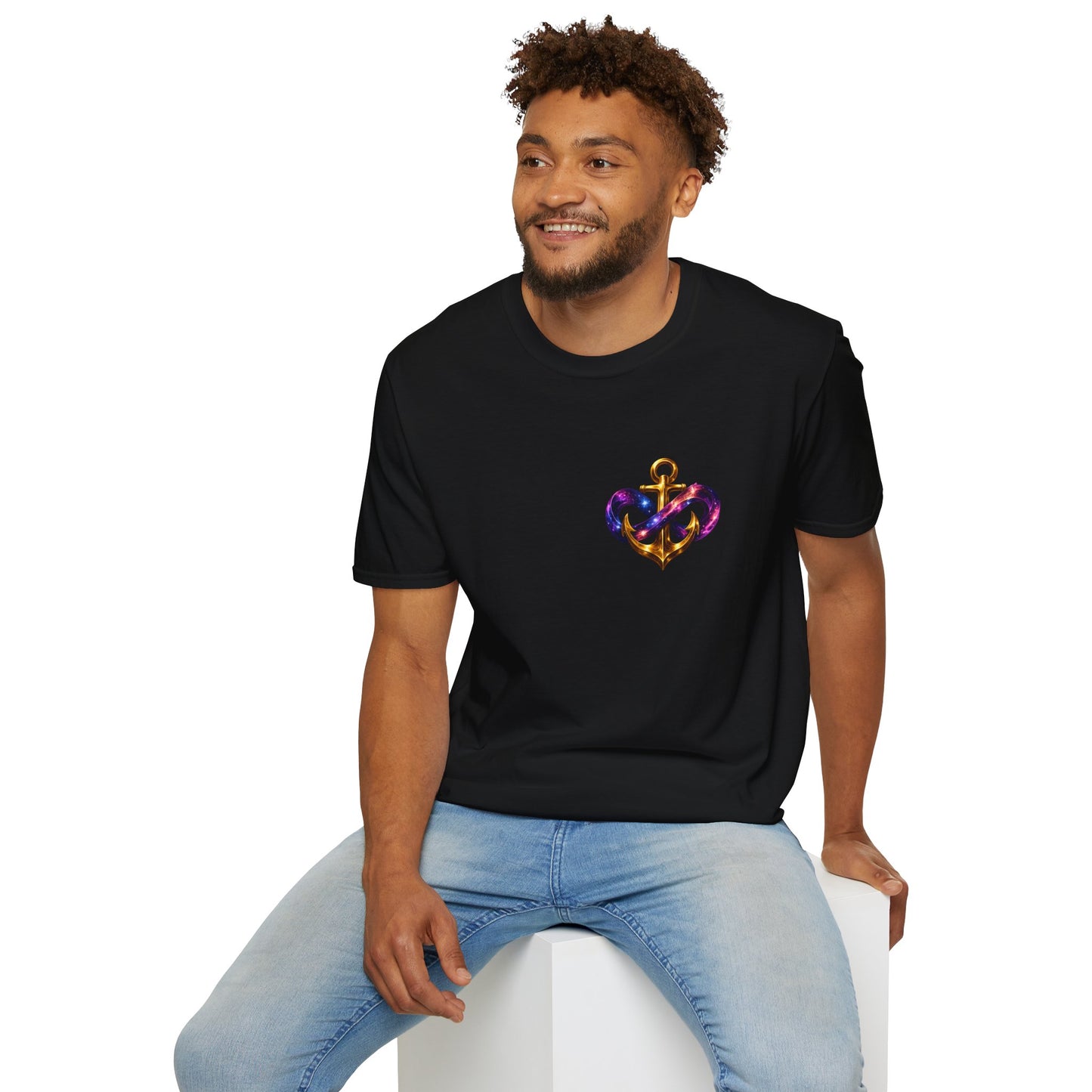 Anchor Infinity T-Shirt — "Infinite Anchors" Nautical Logo Tee (Anchored in Strength)