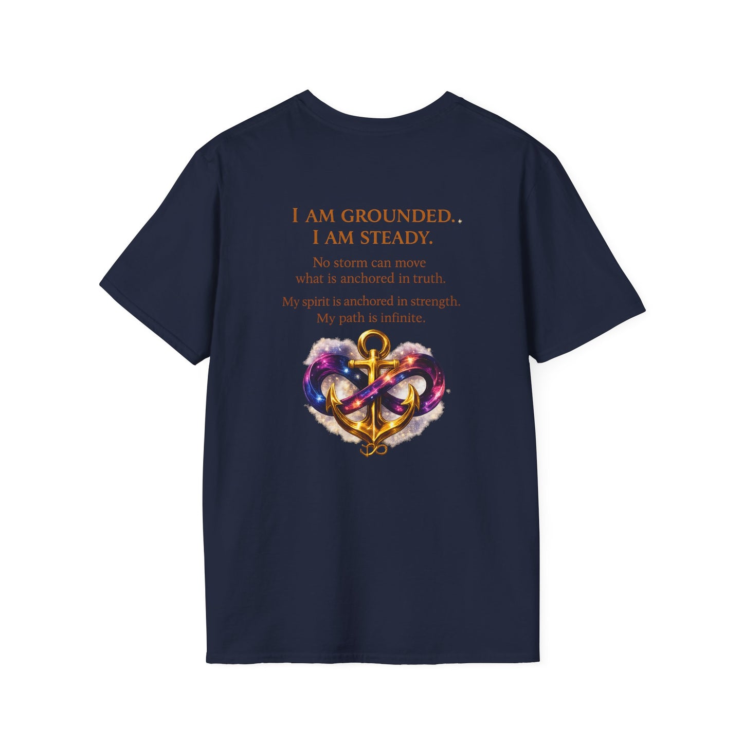Anchor Infinity T-Shirt — "Infinite Anchors" Nautical Logo Tee (Anchored in Strength)
