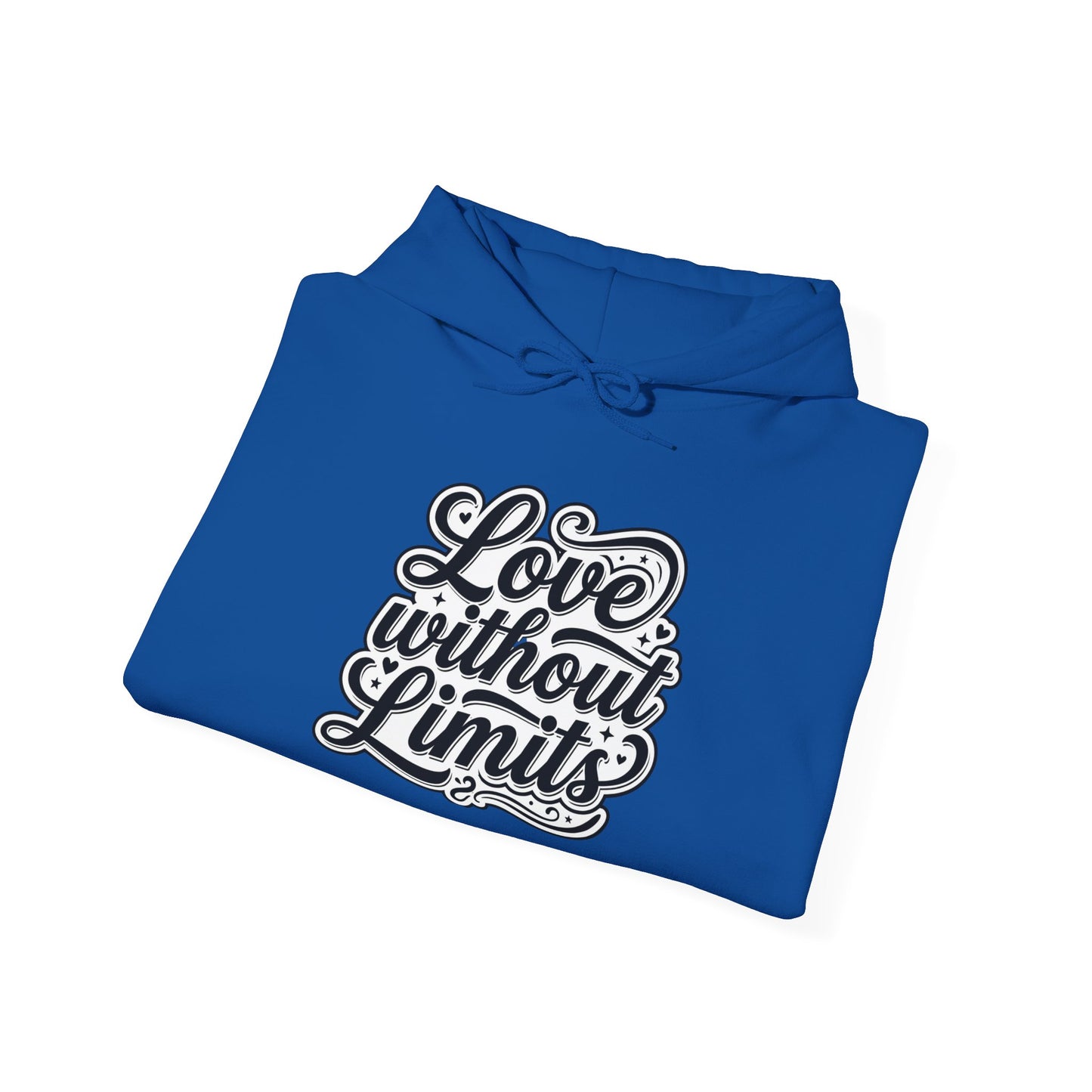 Love Without Limits Hoodie — Inspirational Script Pullover for Couples & Allies