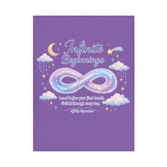 Born Infinite Toddler Blanket — Galaxy Infinity Design, Soft Baby Throw for Nursery