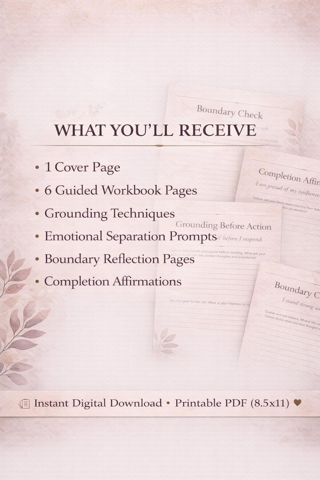 When the Call Ends Printable Workbook | Emotional Reset Guide for Parents & Partners | Digital Download PDF