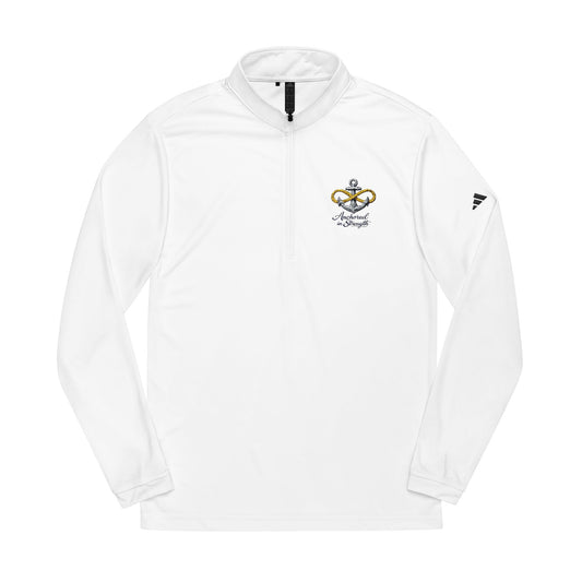 Embroidered Quarter-Zip Pullover –Infinite Anchor Crest