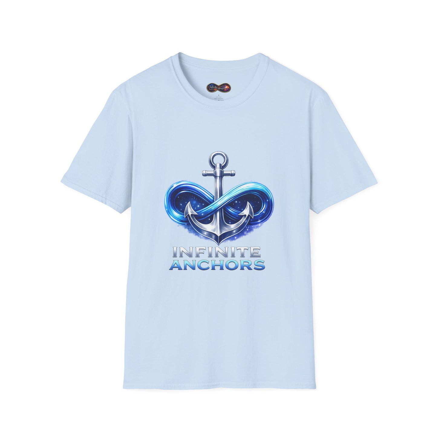 Anchor Infinity T-Shirt — "Infinite Anchors" Nautical Logo Tee (Anchored in Strength)