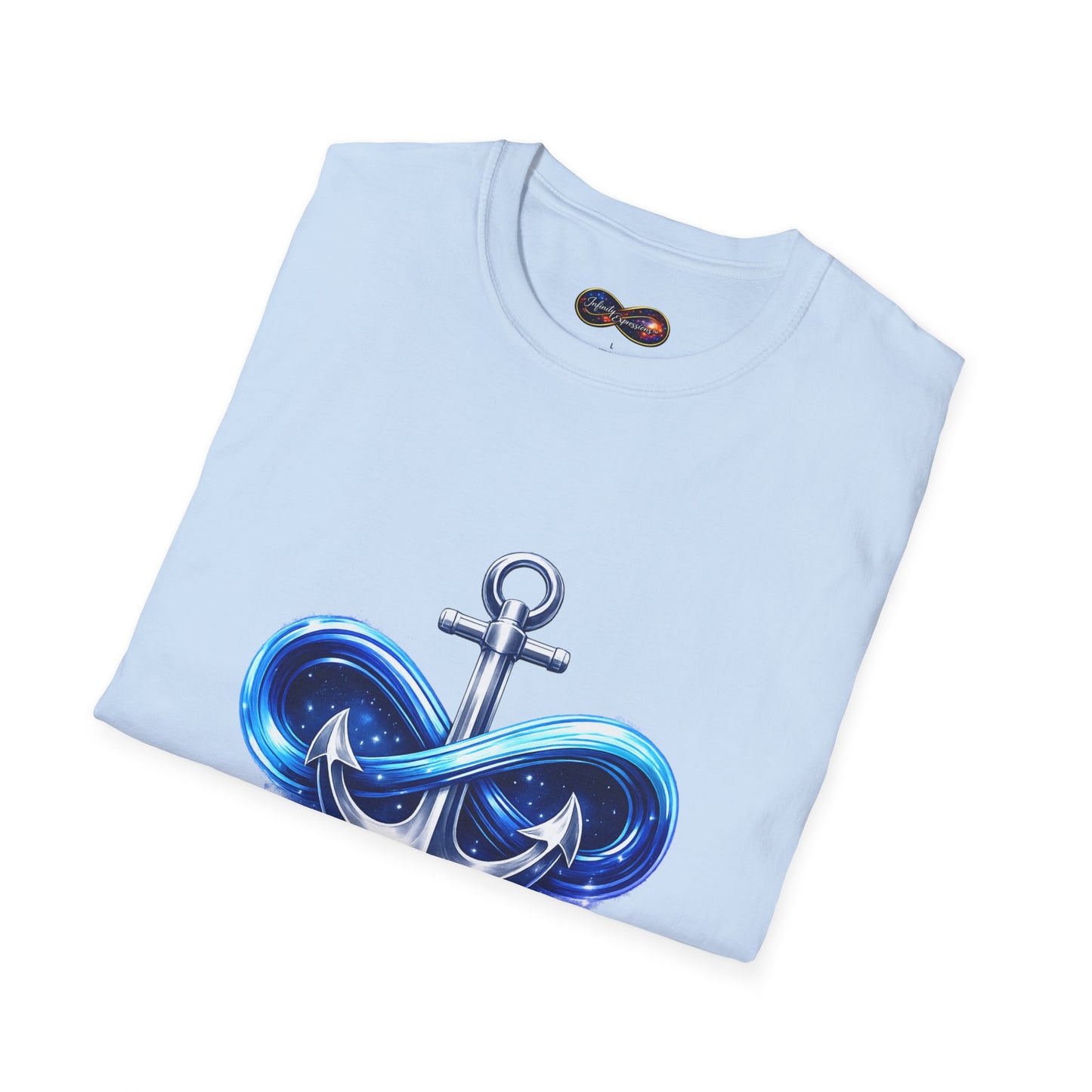 Anchor Infinity T-Shirt — "Infinite Anchors" Nautical Logo Tee (Anchored in Strength)