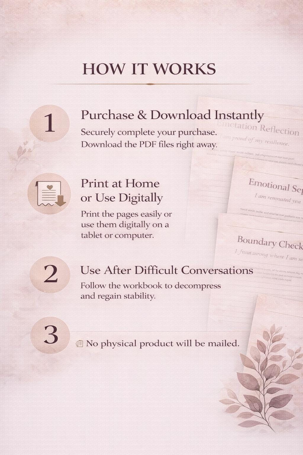 When the Call Ends Printable Workbook | Emotional Reset Guide for Parents & Partners | Digital Download PDF