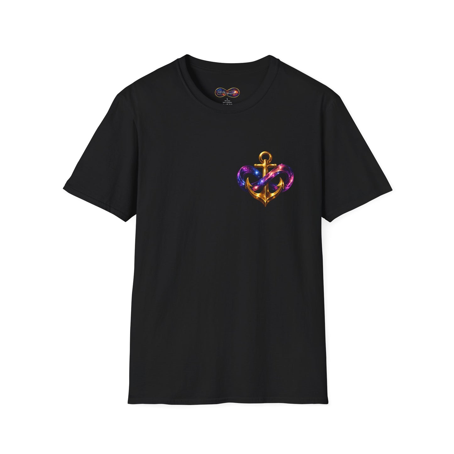 Anchor Infinity T-Shirt — "Infinite Anchors" Nautical Logo Tee (Anchored in Strength)