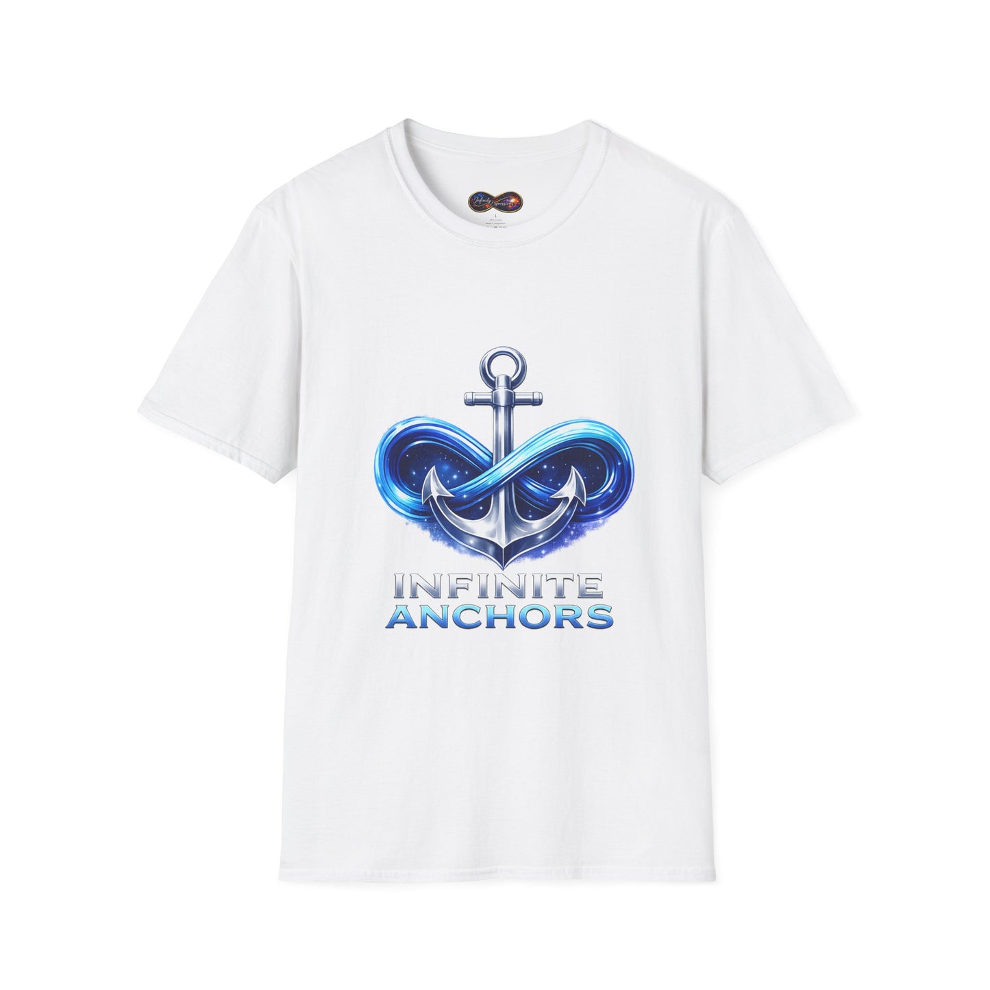 Anchor Infinity T-Shirt — "Infinite Anchors" Nautical Logo Tee (Anchored in Strength)