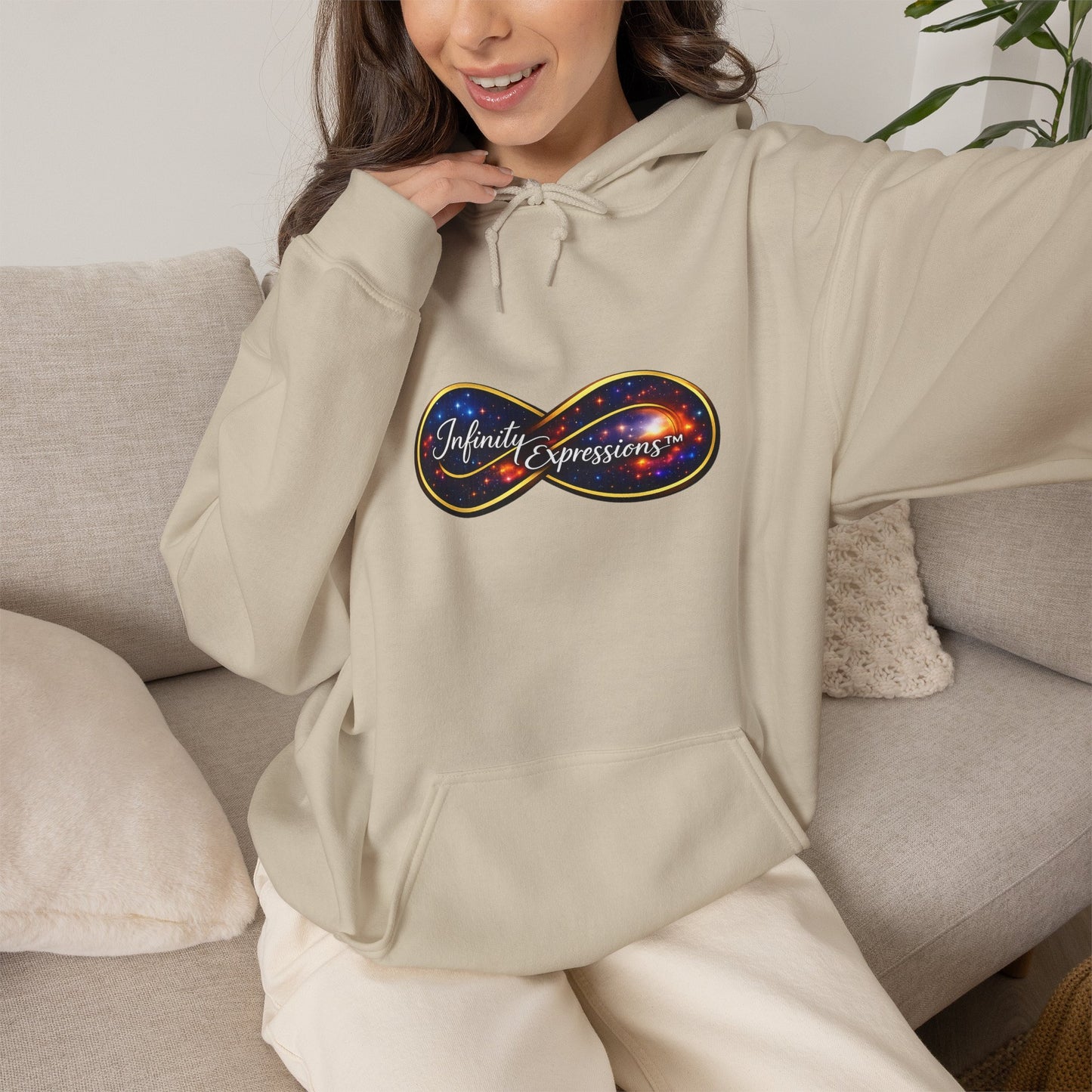 Infinity Galaxy Hoodie — “Infinite Impressions” Space Logo Pullover