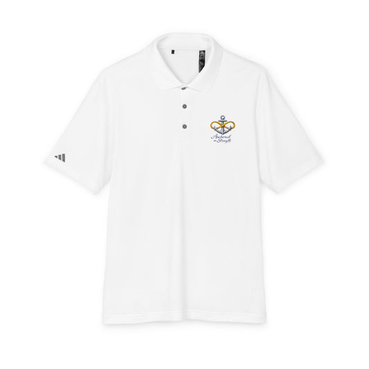 Embroidered Infinity & Anchor Polo Shirt — Classic Nautical Performance Polo