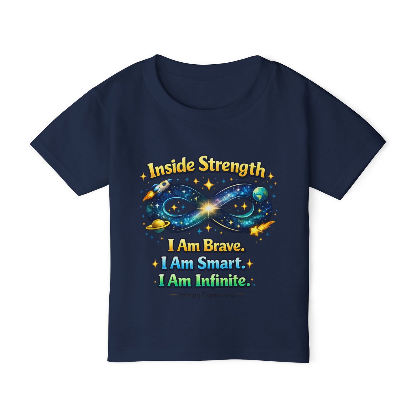 Toddler T‑Shirt — "Inside Strength" Affirmation Tee (I Am Strong • I Am Protected • I Am Loved)
