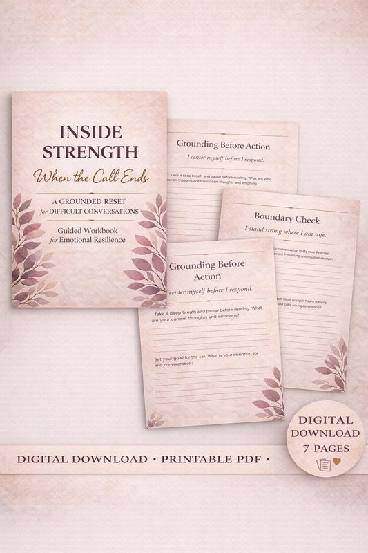 When the Call Ends Printable Workbook | Emotional Reset Guide for Parents & Partners | Digital Download PDF