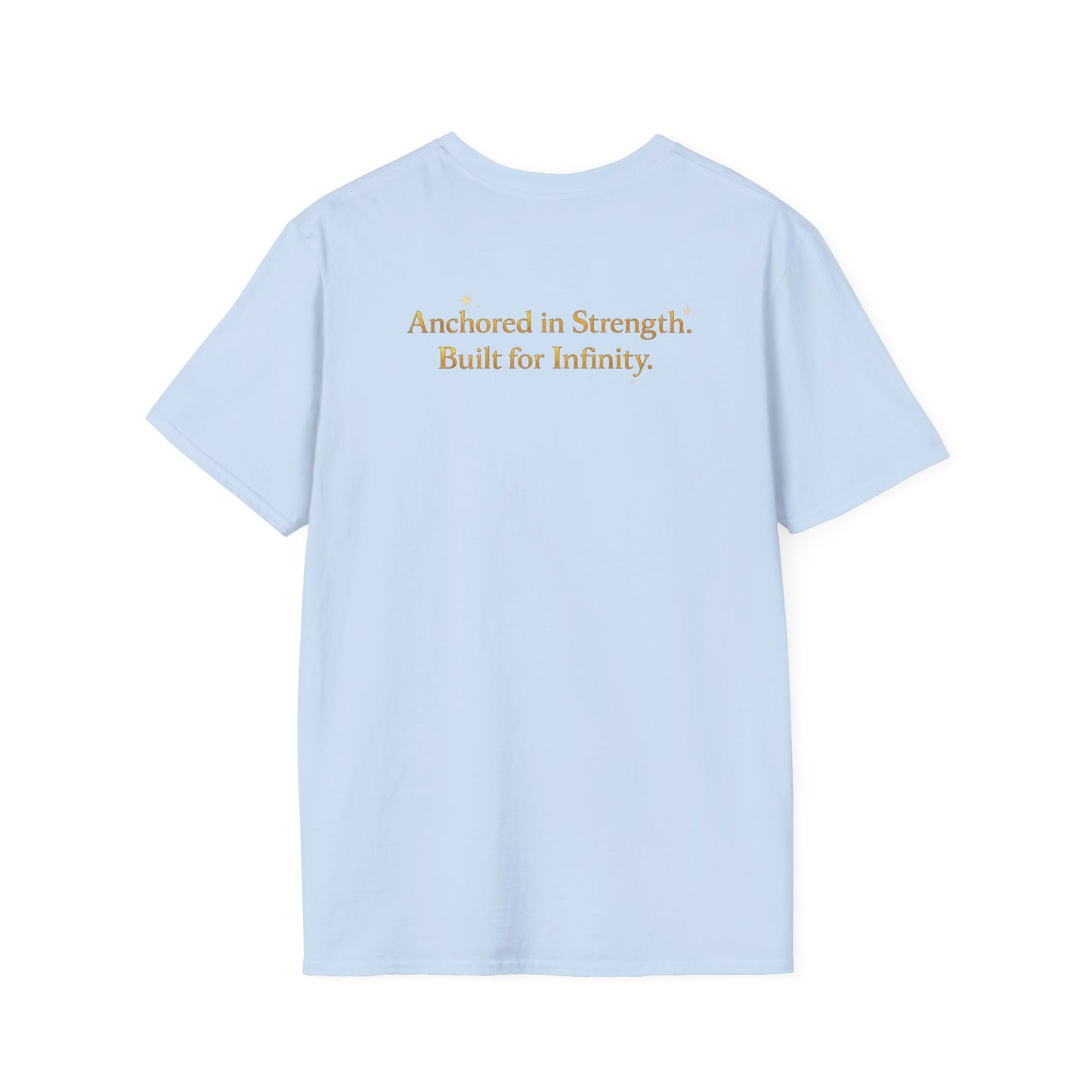 Anchor Infinity T-Shirt — "Infinite Anchors" Nautical Logo Tee (Anchored in Strength)