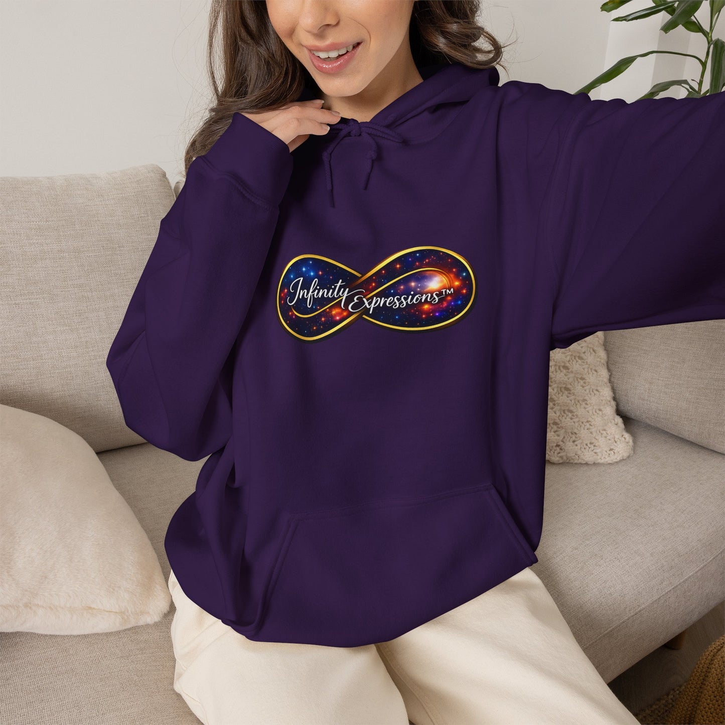 Infinity Galaxy Hoodie — “Infinite Impressions” Space Logo Pullover